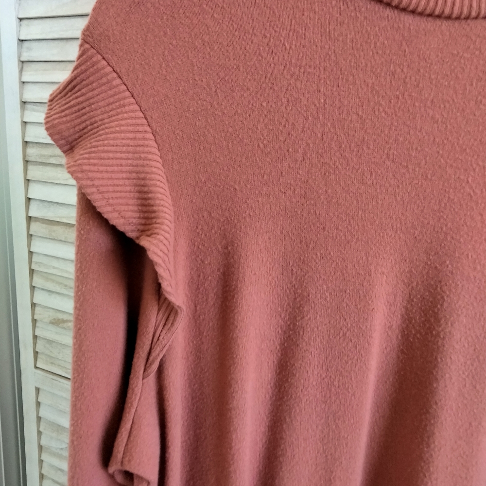 LC Lauren Conrad Ruffles Sweater Dress as L Sweater as XXL - Picture 2 of 9